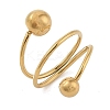 Ion Plating(IP) 304 Stainless Steel Wire Wrap Spiral Cuff Rings for Women RJEW-G315-08A-G-1