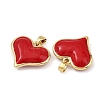 Brass Enamel Pendants KK-T001-01G-2