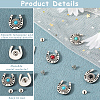 8 Sets 4 Colors Zinc Alloy & Resin Coin Screw Rivet FIND-CP0001-89-6