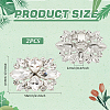 1 Pair Flower Alloy Glass Rhinestone Shoe Decorations FIND-FG0003-37-2