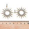 Sun Rack Plating Brass Micro Pave Clear Cubic Zirconia Pendants KK-NH0001-09G-3