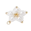 Glass Seed Beaded Star Pendants PALLOY-MZ00524-02-4