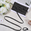 10Yards Metallic Yarn Flower Lace Ribbon OCOR-GF0005-45B-4
