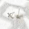Brass Micro Pave Clear Cubic Zirconia Stud Earrings EJEW-R016-26P-18-3