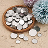 150Pcs 5 Styles 316 Surgical Stainless Steel Lace Edge Bezel Cups STAS-CD0001-09-5