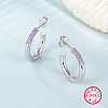 Anti-Tarnish Rhodium Plated 925 Sterling Silver Ring Stud Earrings JZ8068-1-2