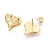 304 Stainless Steel Stud Earrings EJEW-T047-07G-2