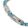 304 Stainless Steel Rhinestone Cup Chain Bracelets BJEW-S002-01G-3