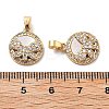 Brass Micro Pave Cubic Zirconia Charms KK-L222-017G-3
