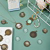 DIY Flat Round Pendant Jewelry Kits DIY-DC0003-24-6