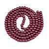 Baking Paint Pearlized Glass Pearl Round Bead Strands HY-Q003-10mm-14-2
