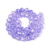 Transparent Crackle Glass Beads Strands GLAA-N053-8mm-05-2