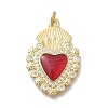 Brass Micro Pave Cubic Zirconia Pendants KK-D431-034B-G-1