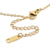 304 Stainless Steel & ABS Imitation Pearl Round Ball Pendant Necklaces NJEW-N055-07G-3