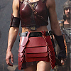 Medieval Viking PU Leather Belt Skirt AJEW-WH20077-031B-5