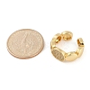 Brass Micro Pave Clear Cubic Zirconia Open Cuff Rings for Women LS-RJEW-M026-01G-01-6