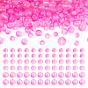 300Pcs Frosted Transparent Glass Beads GLAA-TA0002-78B-1