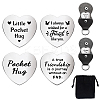 1 Set Friendship Theme Heart Double-Sided Engraved Stainless Steel Commemorative Decision Maker Coin AJEW-GL0001-60-1