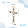 50Pcs Alloy Rhinestone Pendants FIND-ME0002-13G-2