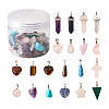 Natural & Synthetic Mixed Gemstone Pendants G-TA0001-21-1