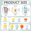 48Pcs 10 Styles Food Grade Eco-Friendly Silicone Focal Beads SIL-TA0002-94-4