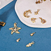 8Pcs 8 Styles Brass Micro Pave Cubic Zirconia Pendants KK-TA0002-53-6