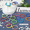 32Pcs 16 Colors Spray Painted Iron Split Key Rings IFIN-TA0001-56-4