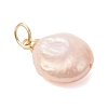 Natural Baroque Keshi Pearl Pendants PALLOY-JF04920-02-4