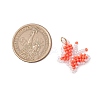 Glass Seed Beaded Butterfly Pendants PALLOY-MZ00473-3