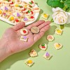 60Pcs 6 Style Opaque Resin Decoden Cabochons CRES-CJ0001-50-4