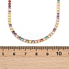 925 Sterling Silver Pave Colorful Cubic Zirconia Tennis Necklaces for Women NJEW-C096-01A-G01-5