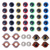 140Pcs 7 Colors Half Round Plastic Craft Safety Eyes & Eyelid Sets DIY-GL0005-17-1