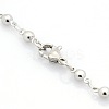 Tarnish Resistant Casual Style 304 Stainless Steel Ball Link Chain Bracelets STAS-O036-06P-2