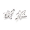 304 Stainless Steel Maple Leaf Pendants STAS-T067-53P-2