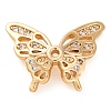 Brass Micro Pave Cubic Zirconia Beads KK-K378-42G-1