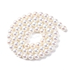 UV Plating Pearlized Glass Pearl Beads Strands GLAA-F128-01A-T1-4