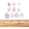 100Pcs 10 Styles Transparent Spray Painted Glass Pendants GLAA-FS0002-16-5