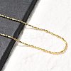 2MM 201 Stainless Steel Column Ball Chain Necklaces NJEW-C097-01G-3