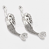 Tibetan Style Alloy Big Pendants TIBEP-T052-31AS-RS-1