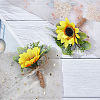 2Pcs Silk Corsage Boutonniere AJEW-CP0001-62-5