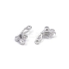Brass Micro Pave Clear Cubic Zirconia Pendants KK-K351-46E-P-2