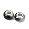 Two Tone Opaque Resin Rondelle European Beads RESI-Z046-02H-2
