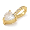 Brass Micro Pave Cubic Zirconia Pendants KK-U050-15G-02-2