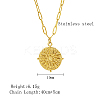 304 Stainless Steel Sun Pendant Necklaces YN2147-1-3