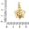 Brass Micro Pave Cubic Zirconia Pendants KK-C105-04G-3