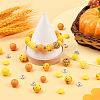 64Pcs Round & Rondelle Food Grade Eco-Friendly Silicone Beads SIL-SP0001-19F-5