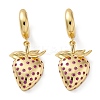 Brass Micro Pave Cubic Zirconia Hoop Earrings EJEW-R016-23G-4