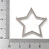 Rack Plating Brass Micro Pave Cubic Zirconia Connector Charms KK-G515-42P-01-3