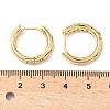 Brass Micro Pave Clear Cubic Zirconia Hoop Earrings EJEW-A132-17G-5