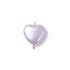 Opaque Acrylic Heart Links Connector Charms PALLOY-JF04282-02-2